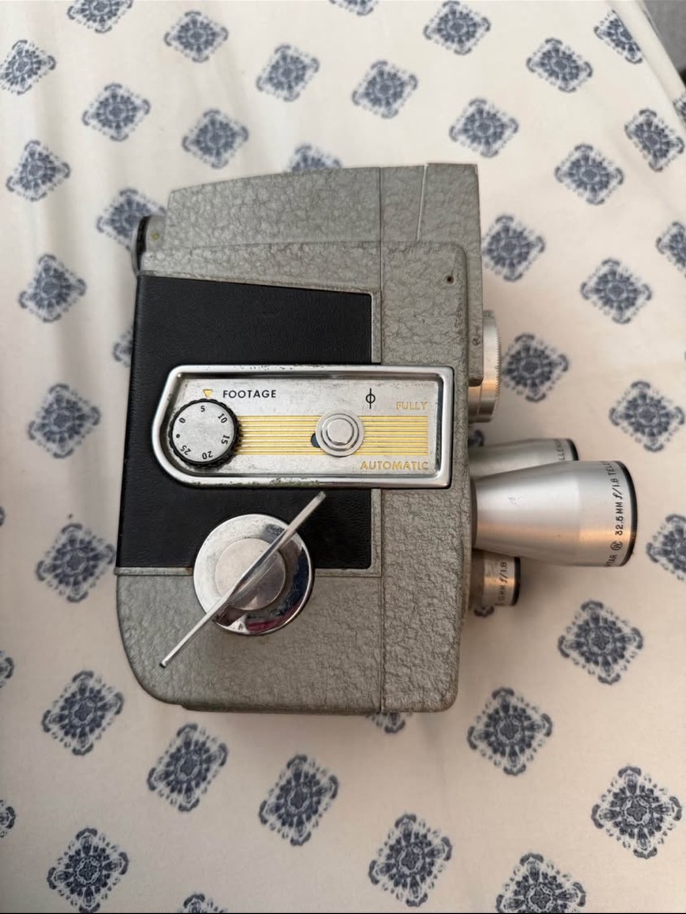 Vintage Revere Eyematic 8mm Movie Camera in Silver and Black